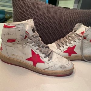 Golden Goose Sky Star Red and White size 40